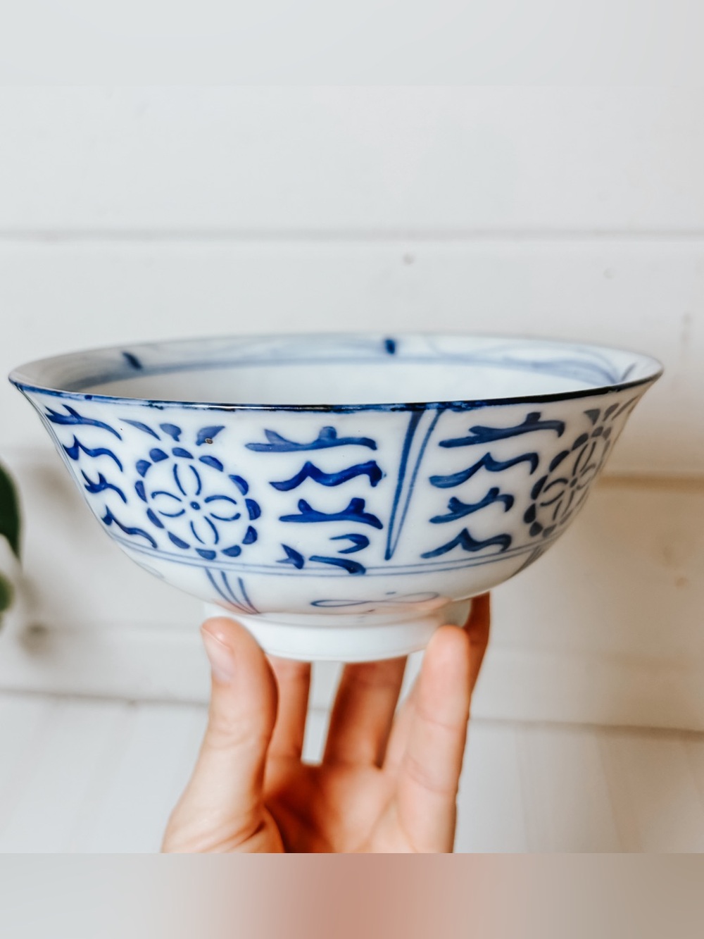 Vintage Blue + White Chinese Bowls | Set of 2